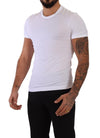 Dolce & Gabbana Elegant White Cotton Blend Round Neck Tee