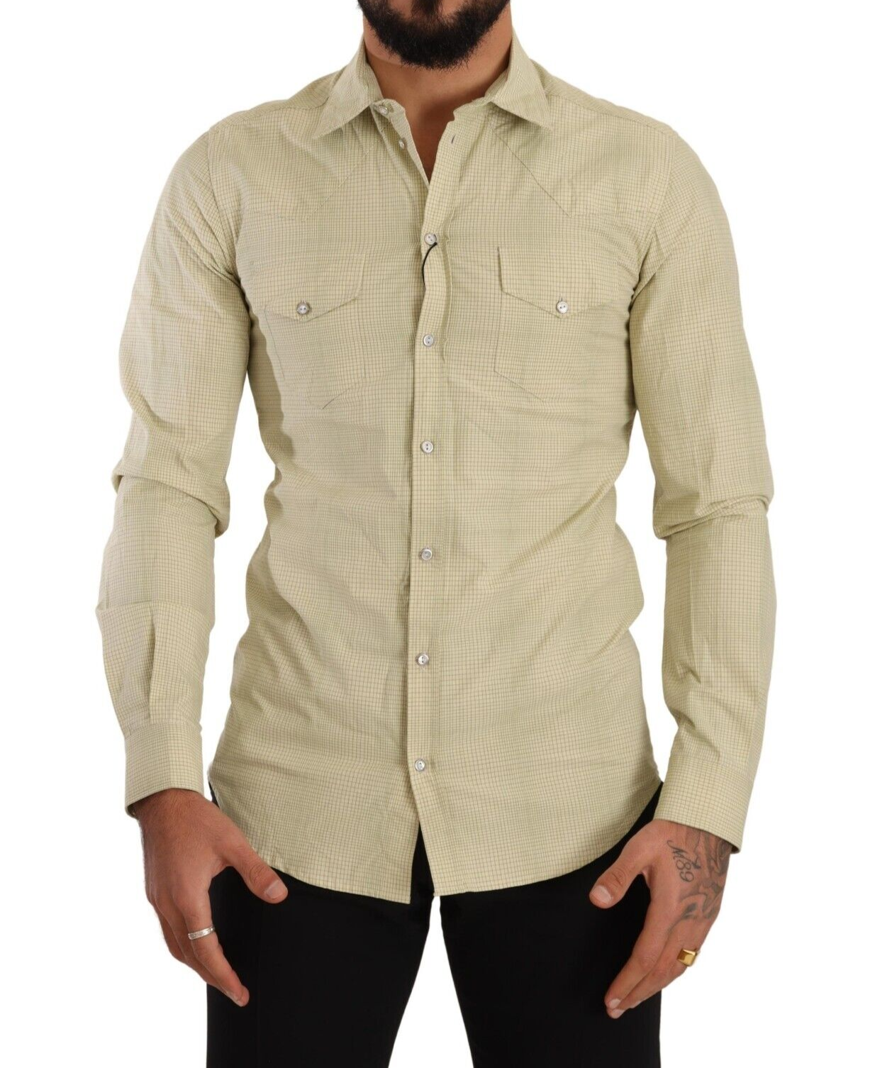 Dolce & Gabbana Elegant Sicilia Checkered Cotton Shirt - ACCEXO