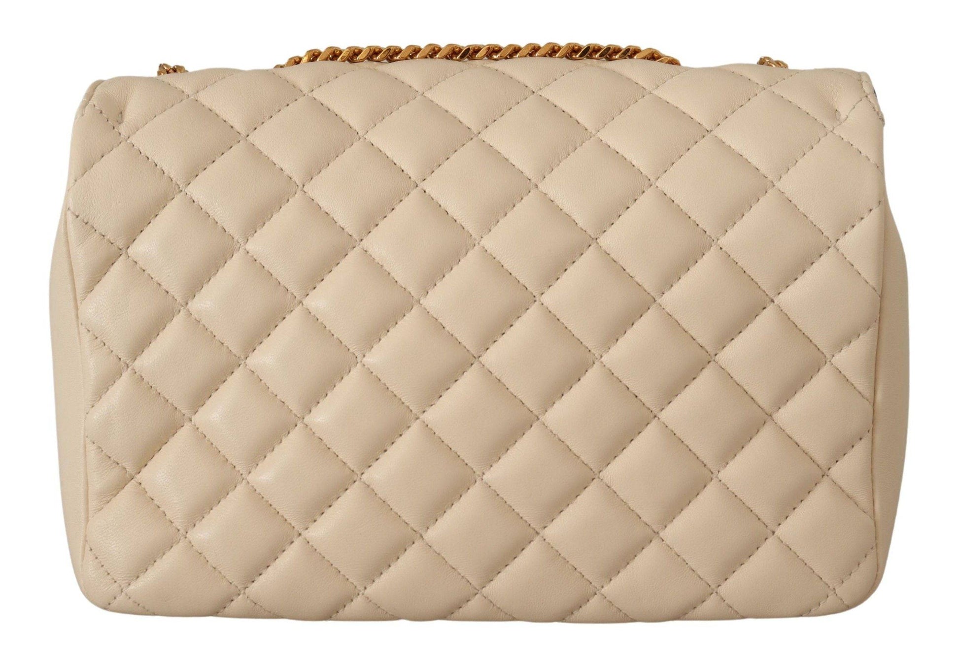 Versace Elegant White Nappa Leather Shoulder Bag - ACCEXO