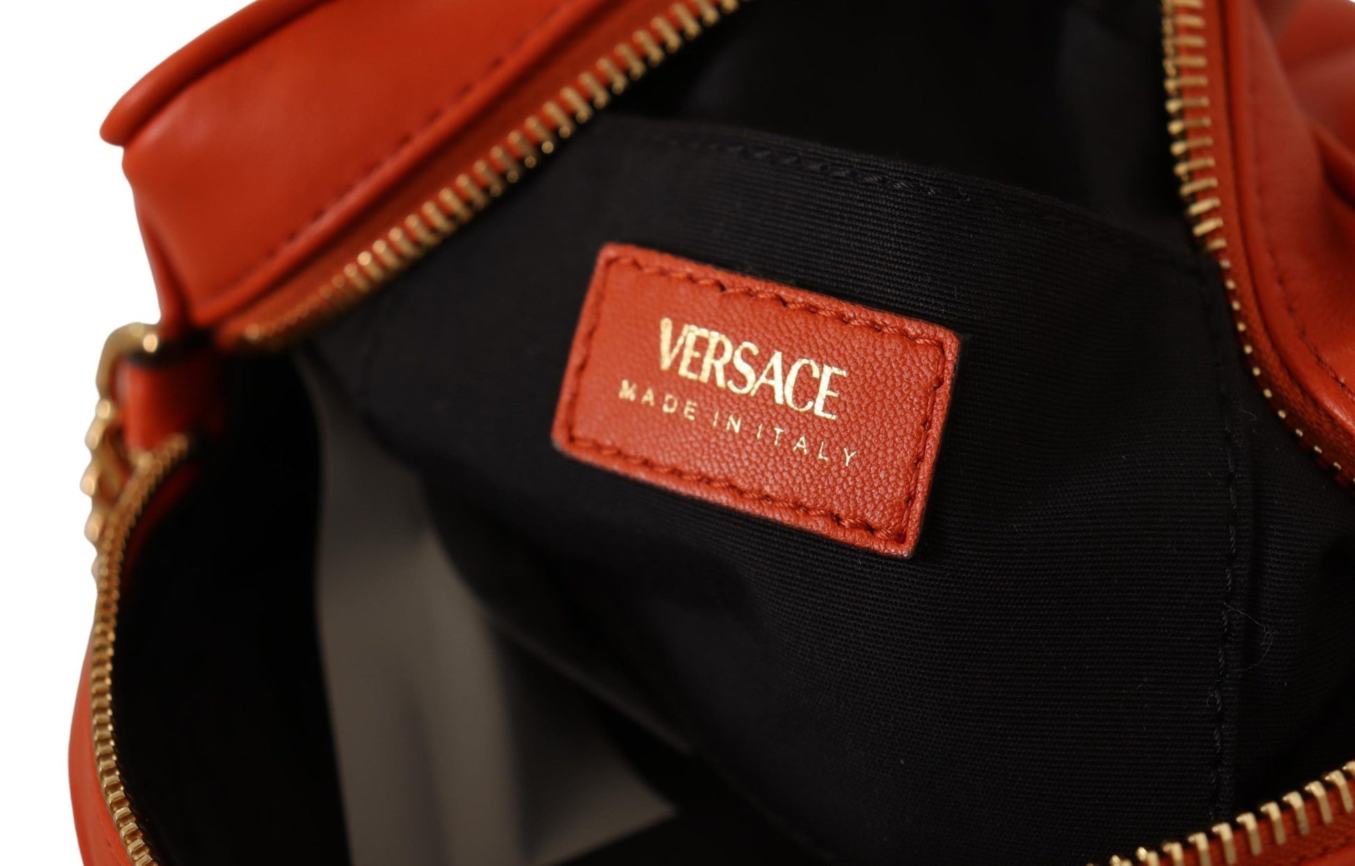Versace Elegant Round Nappa Leather Crossbody Bag - ACCEXO