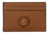 Versace Elegant Medusa Calf Leather Card Holder