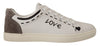 Dolce & Gabbana Elegant White Leather Casual Sneakers