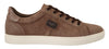 Dolce & Gabbana Elegant Brown Leather Sneakers for Men