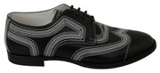 Dolce & Gabbana Elegant Black and White Derby Shoes - ACCEXO