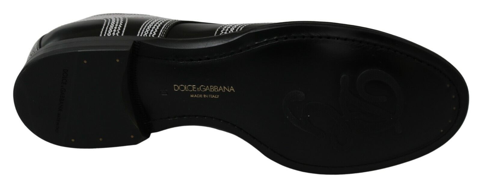 Dolce & Gabbana Elegant Black and White Derby Shoes - ACCEXO