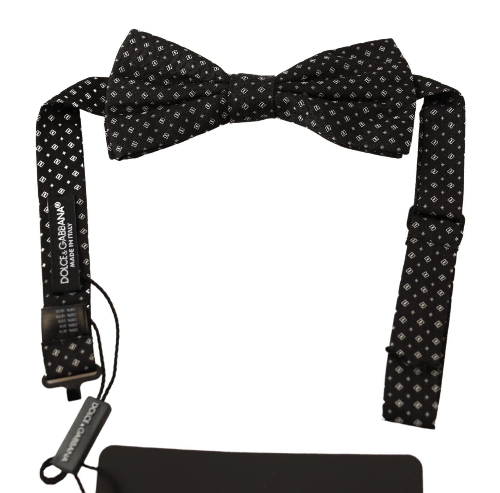 Dolce & Gabbana Elegant Silk Black Fantasy Bow Tie - ACCEXO