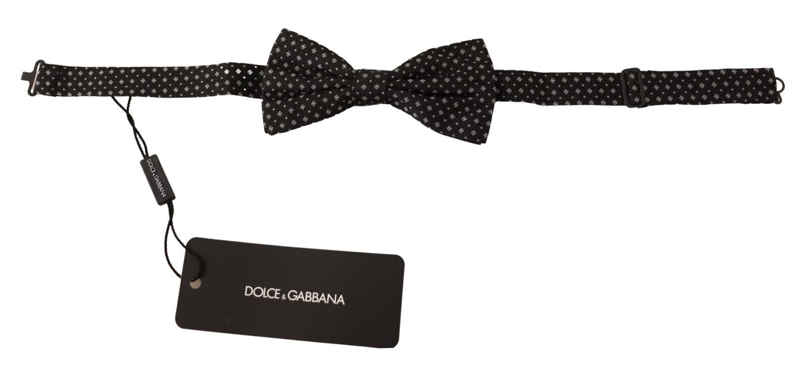 Dolce & Gabbana Elegant Silk Black Fantasy Bow Tie - ACCEXO
