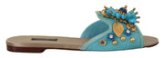 Dolce & Gabbana Exquisite Crystal-Embellished Exotic Leather Sandals - ACCEXO