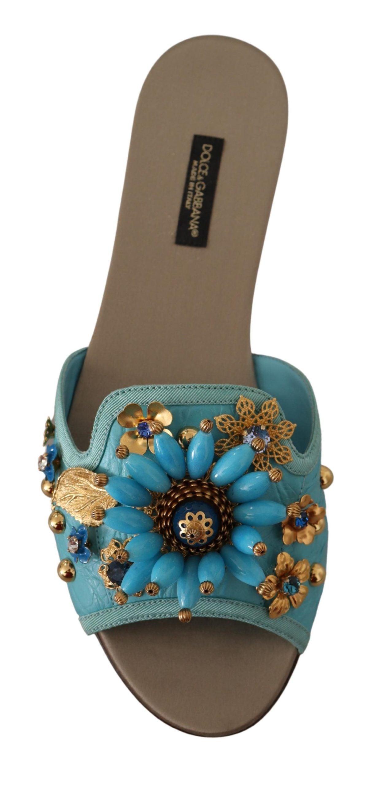 Dolce & Gabbana Exquisite Crystal-Embellished Exotic Leather Sandals - ACCEXO