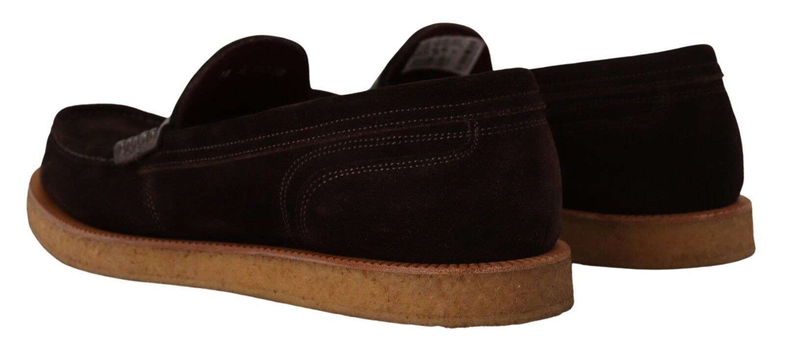 Dolce & Gabbana Elegant Suede Crocodile Loafers in Brown - ACCEXO