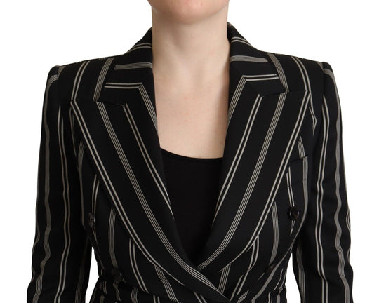 Dolce & Gabbana Elegant Striped Wool Stretch Jacket