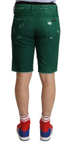 Dolce & Gabbana Chic Green Denim Bermuda Shorts