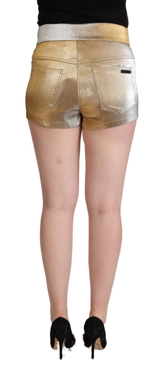 Dolce & Gabbana Elegant Metallic Gold Hot Pants - ACCEXO