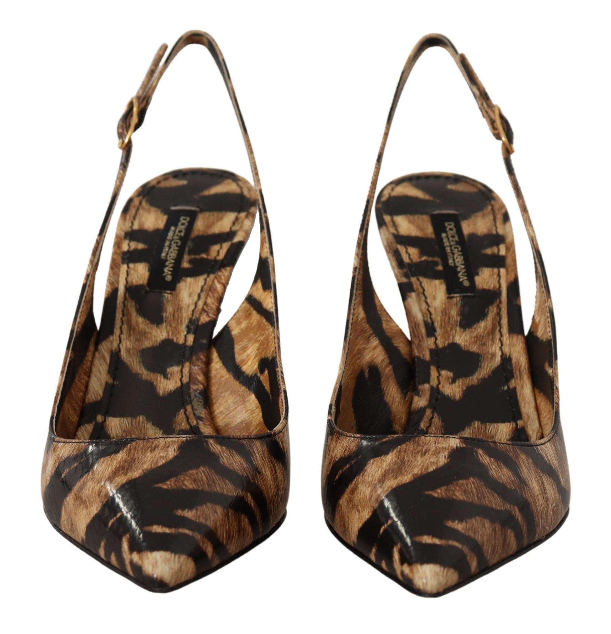 Dolce & Gabbana Tiger Pattern Slingback Heels Pumps - ACCEXO