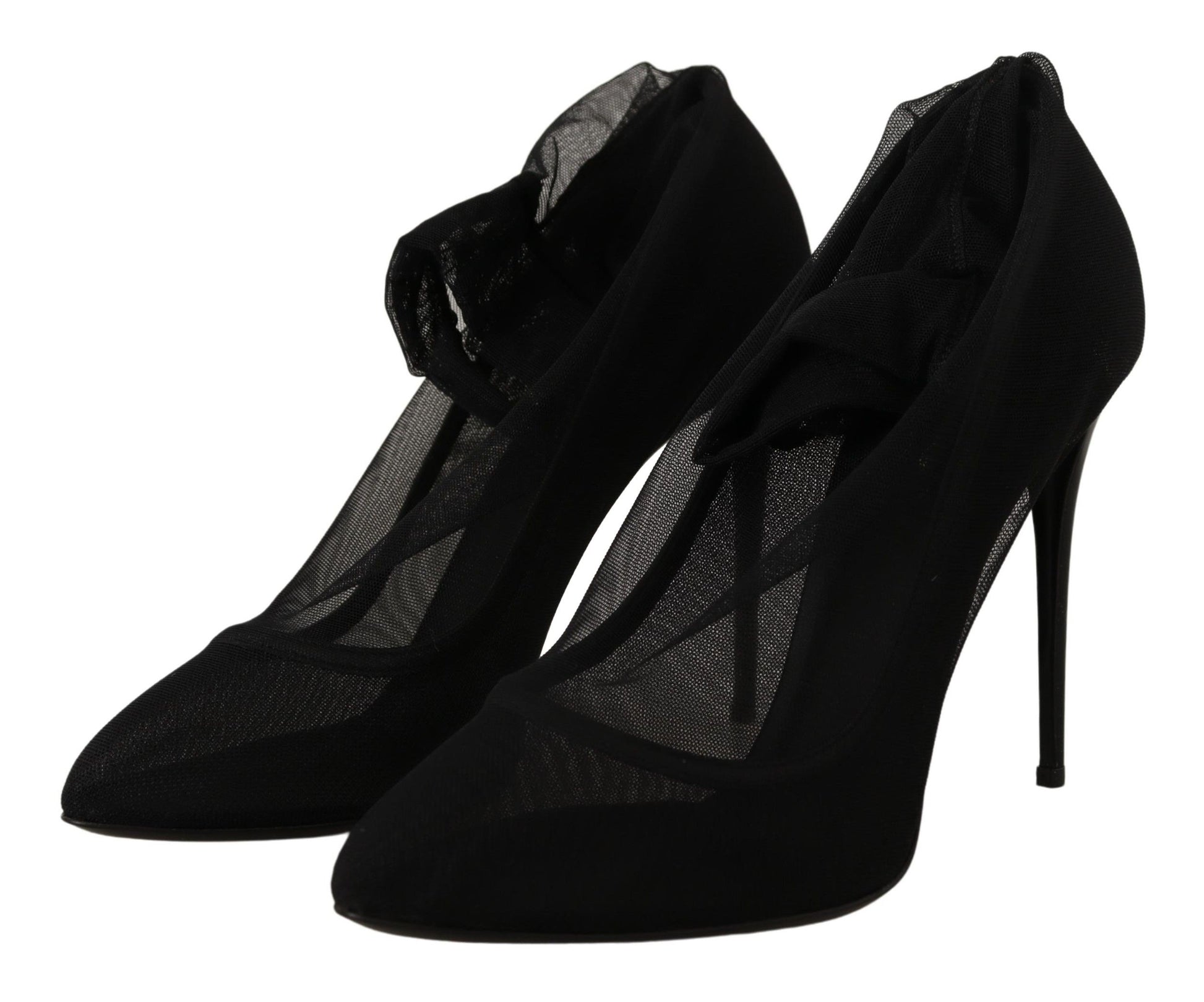 Dolce & Gabbana Elegant Black Stretch Socks Boots - ACCEXO