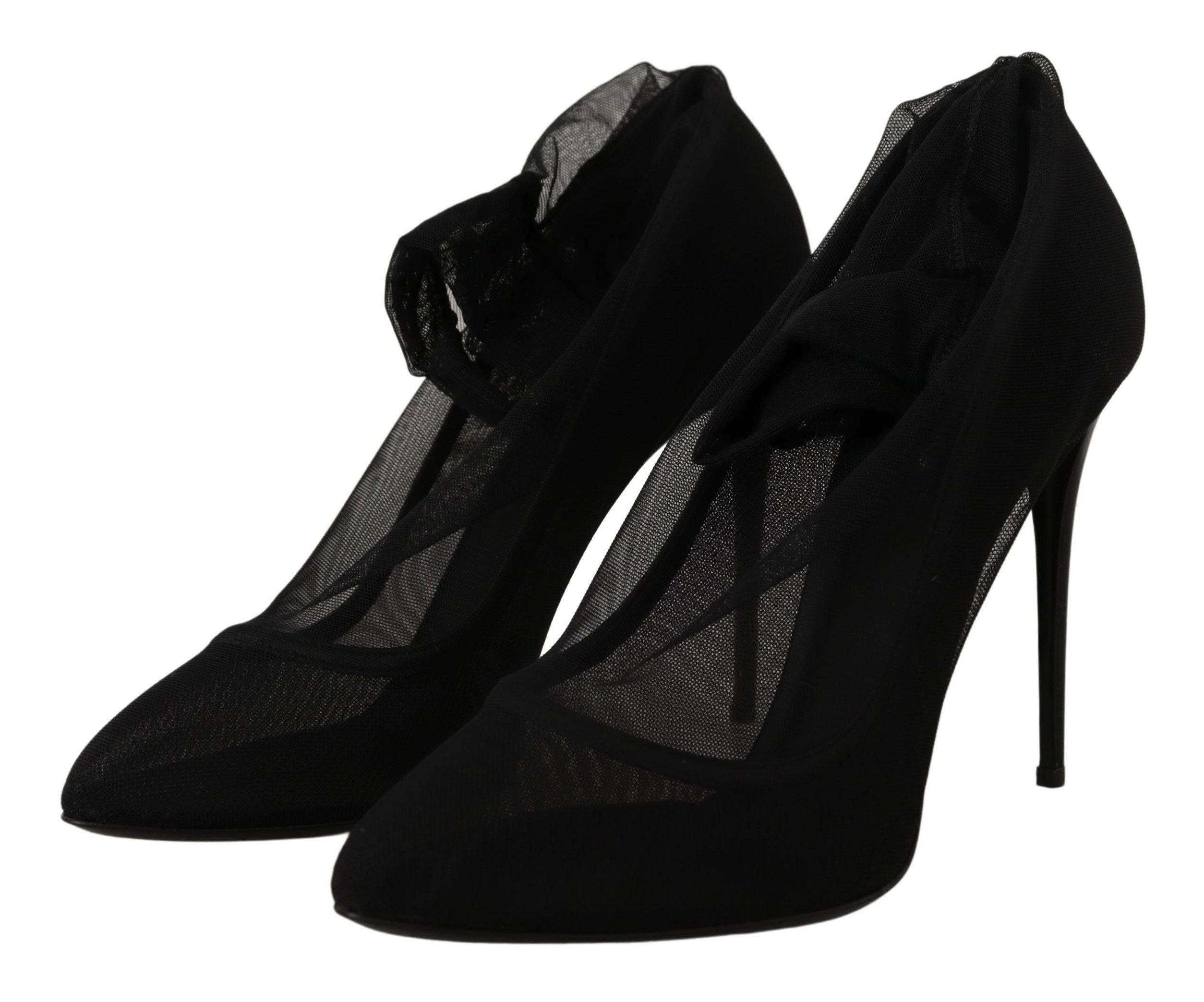 Dolce & Gabbana Elegant Black Stretch Socks Boots - ACCEXO