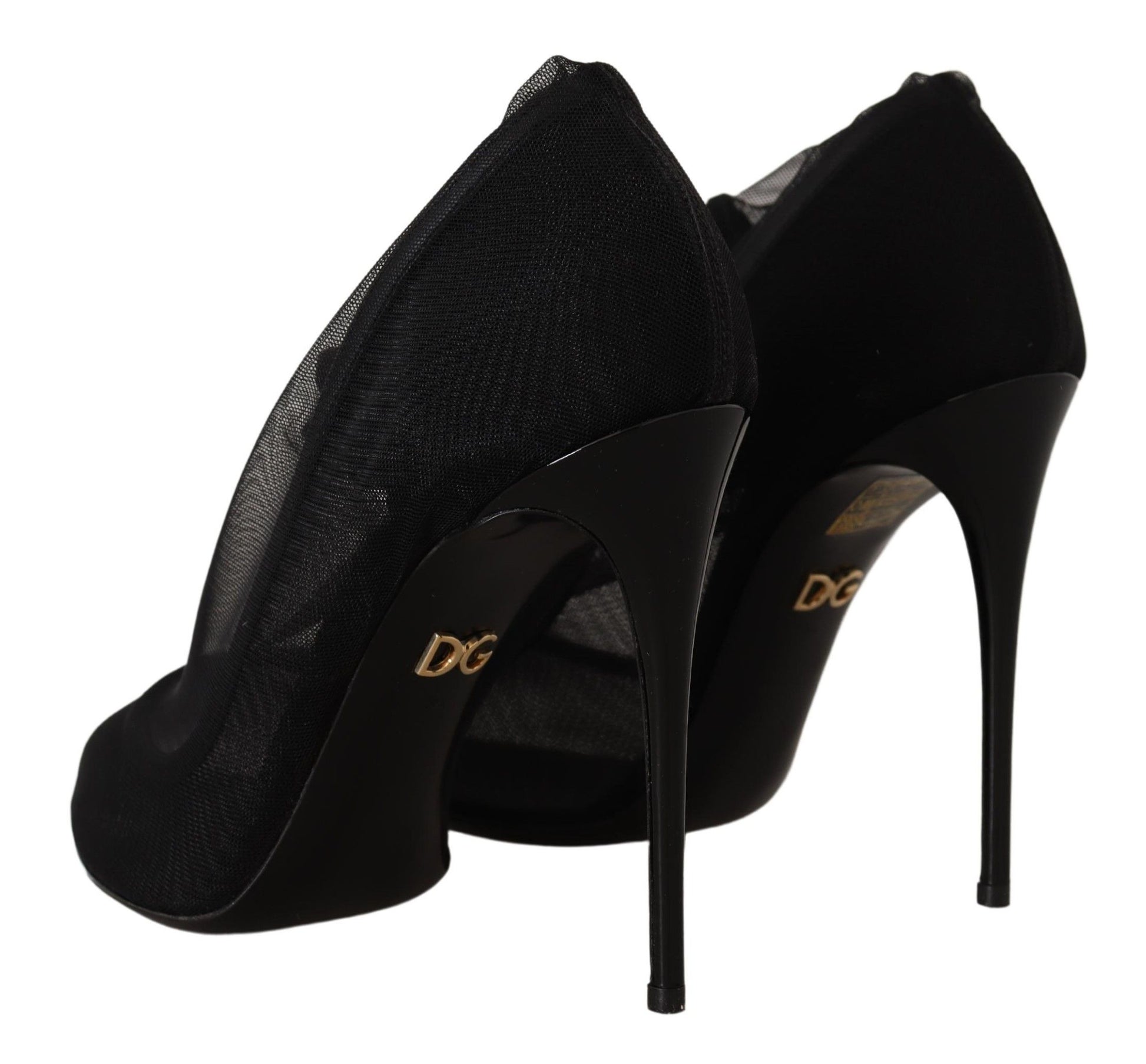 Dolce & Gabbana Elegant Black Stretch Socks Boots - ACCEXO