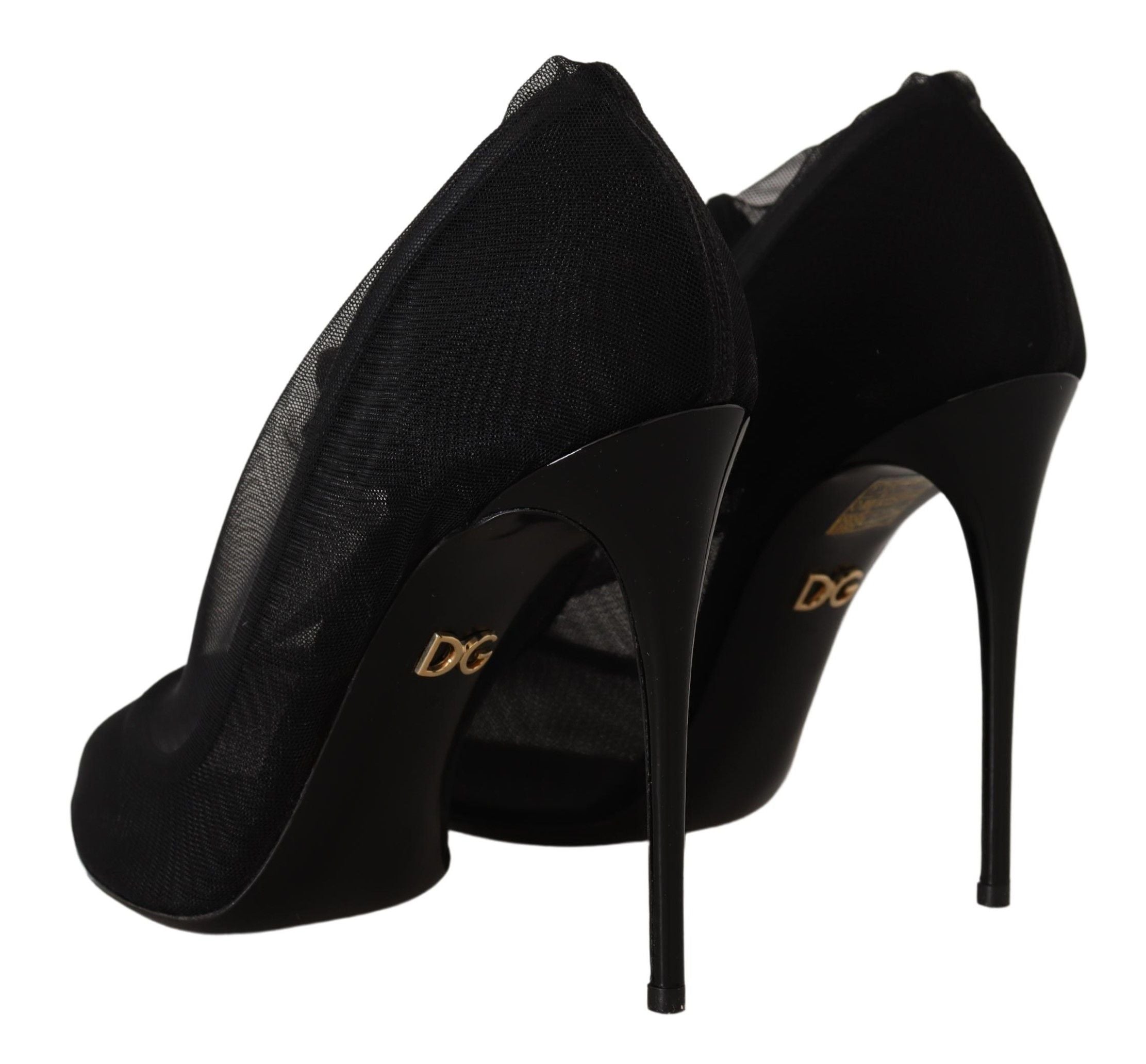 Dolce & Gabbana Elegant Black Stretch Socks Boots - ACCEXO