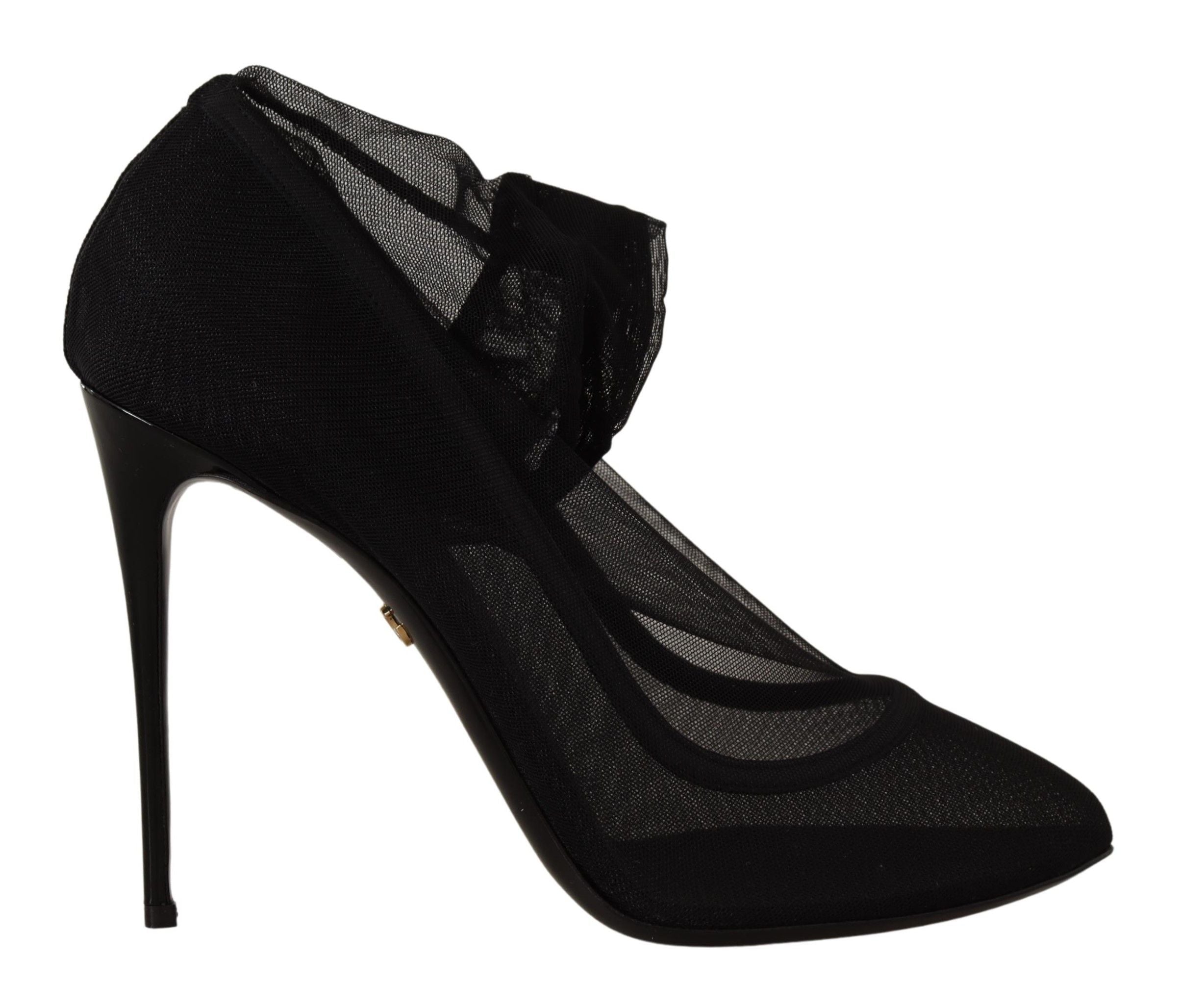 Dolce & Gabbana Elegant Black Stretch Socks Boots - ACCEXO