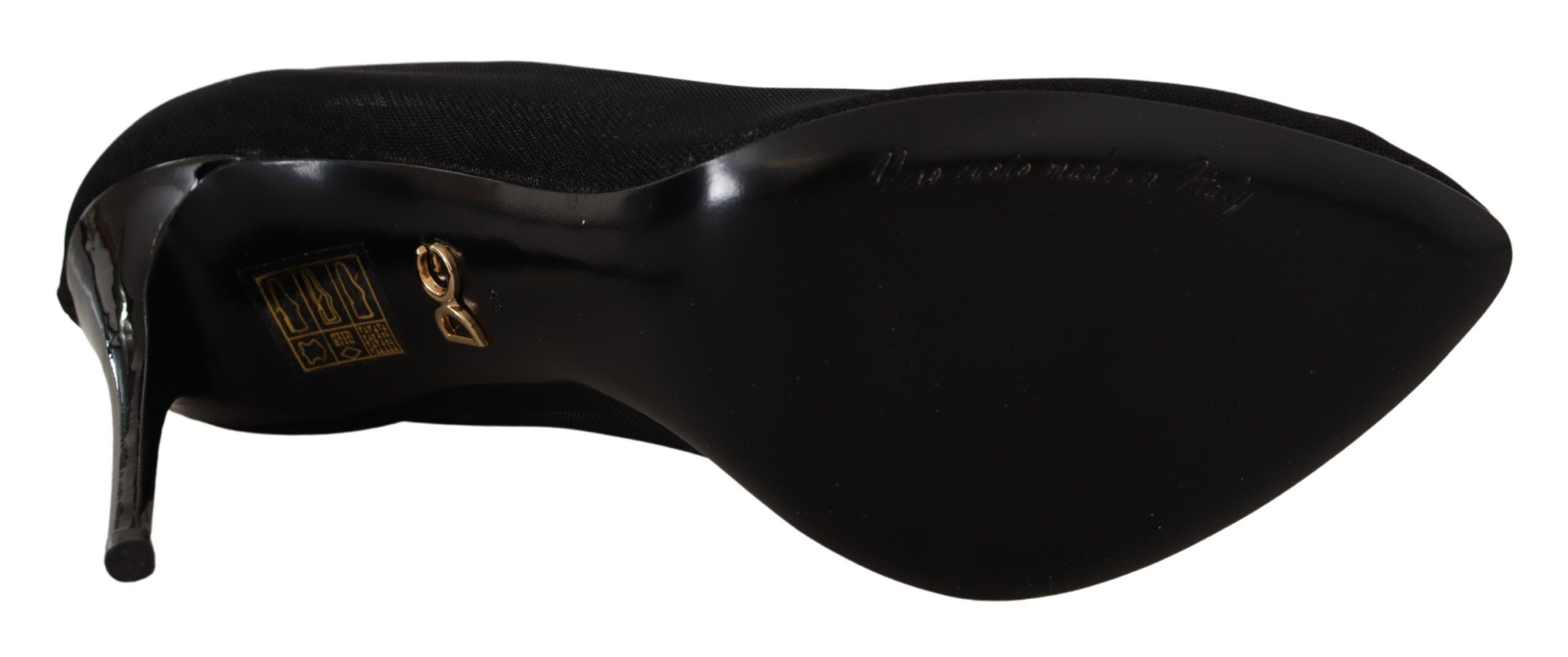 Dolce & Gabbana Elegant Black Stretch Socks Boots - ACCEXO