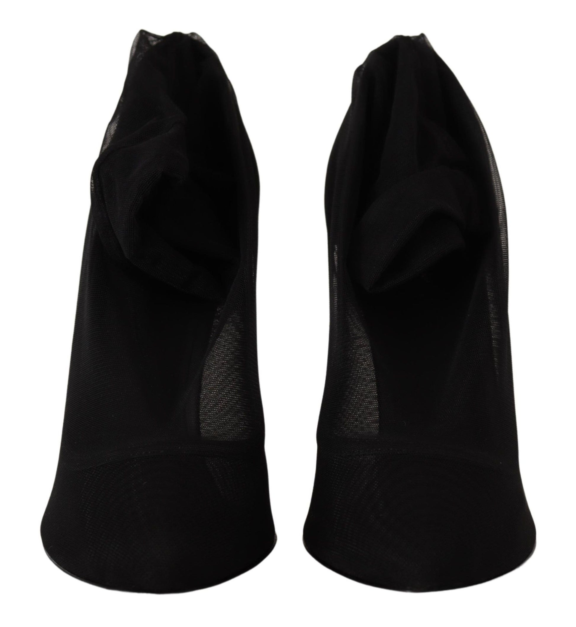 Dolce & Gabbana Elegant Black Stretch Socks Boots - ACCEXO