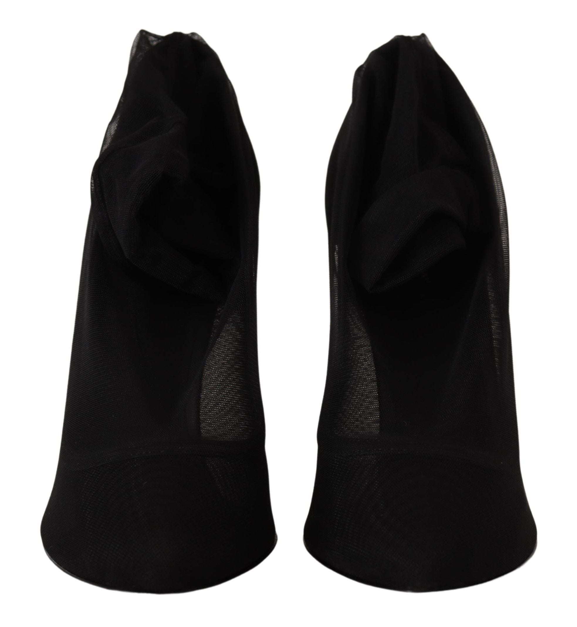 Dolce & Gabbana Elegant Black Stretch Socks Boots - ACCEXO