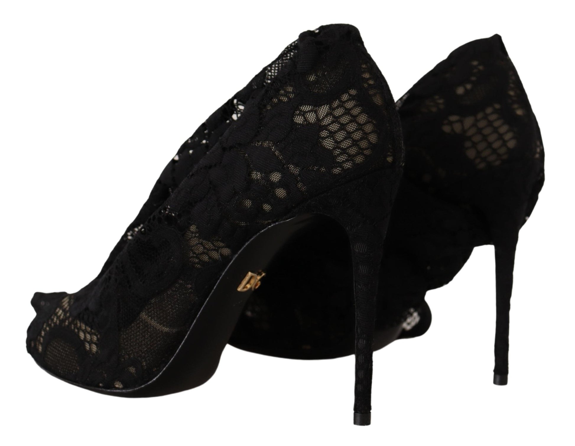 Dolce & Gabbana Elegant Stretch Sock Boots in Sleek Black - ACCEXO