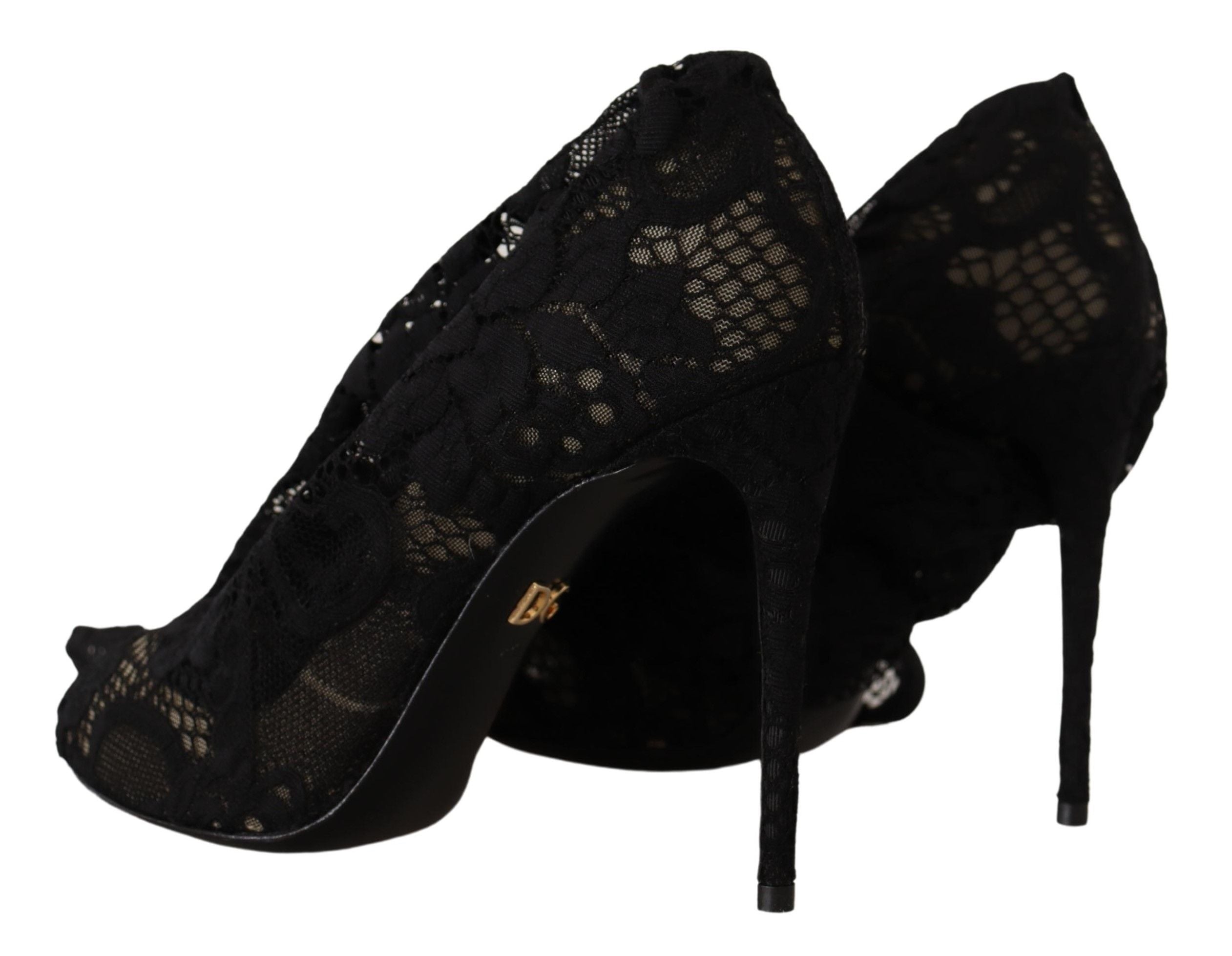 Dolce & Gabbana Elegant Stretch Sock Boots in Sleek Black - ACCEXO