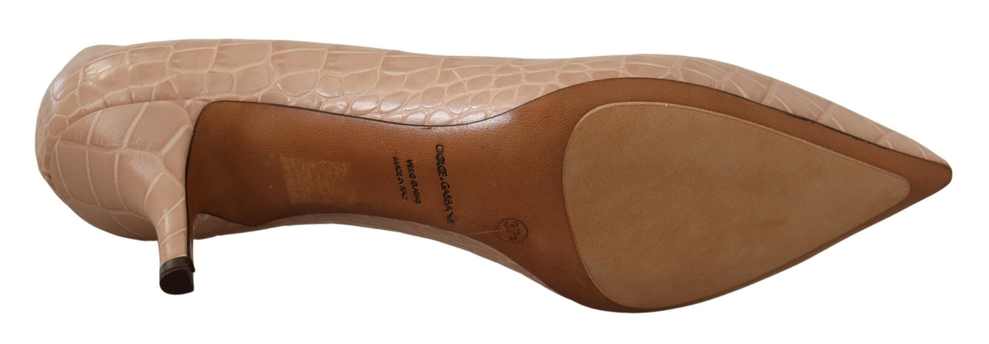 Dolce & Gabbana Elegant Beige Leather Pumps - ACCEXO