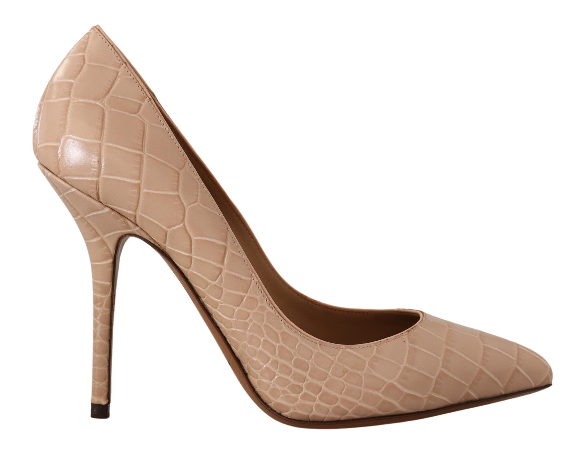 Dolce & Gabbana Elegant Beige Nude Leather Pumps - ACCEXO