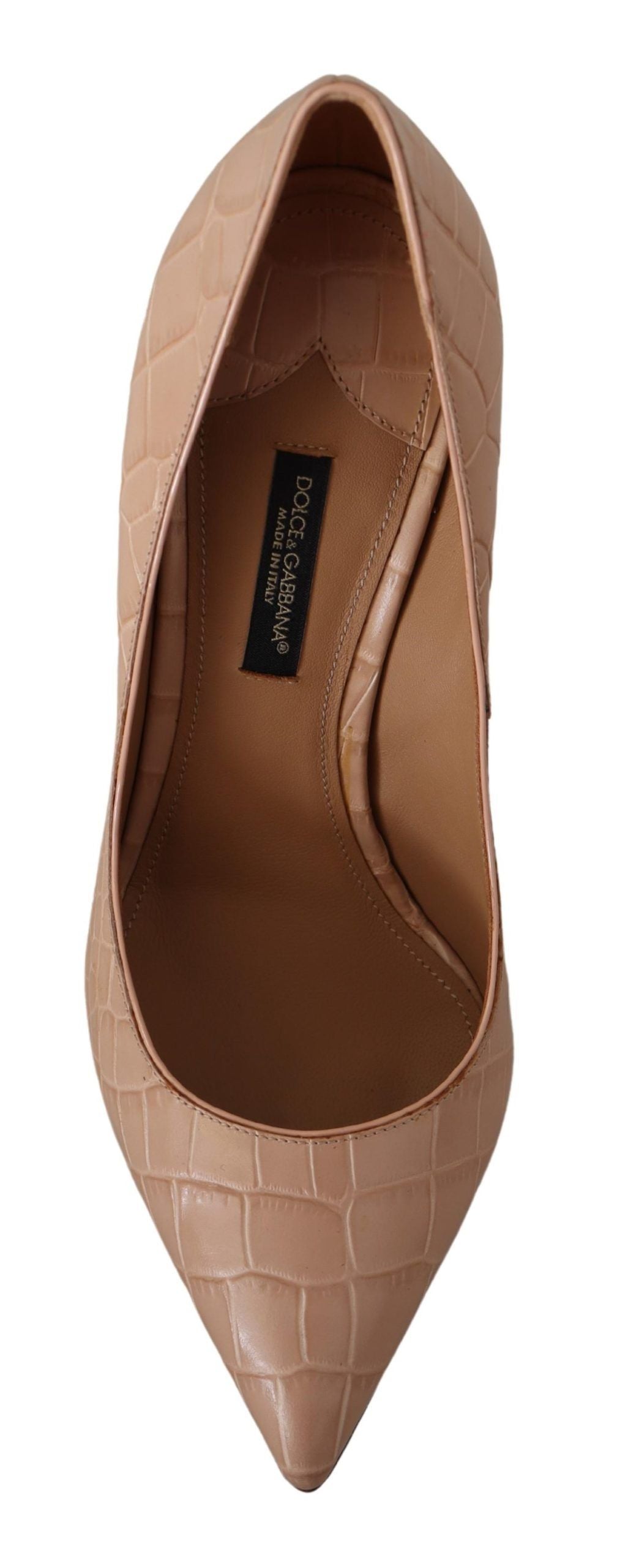 Dolce & Gabbana Elegant Beige Nude Leather Pumps - ACCEXO