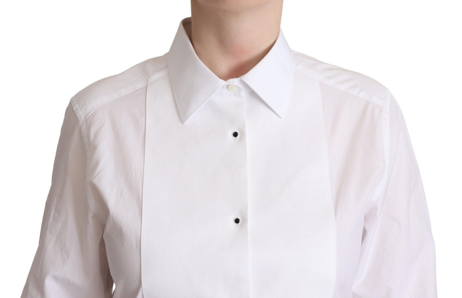 Dolce & Gabbana Elegant White Poplin Dress Shirt - ACCEXO