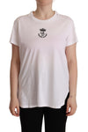 Dolce & Gabbana Elegant Collared Crown Print Tee