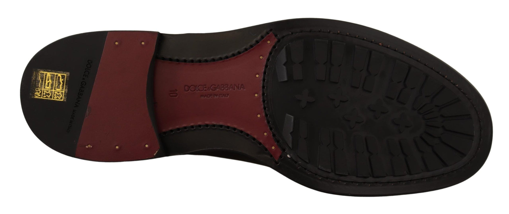 Dolce & Gabbana Elegant Purple Leather Derby Formal Shoes - ACCEXO