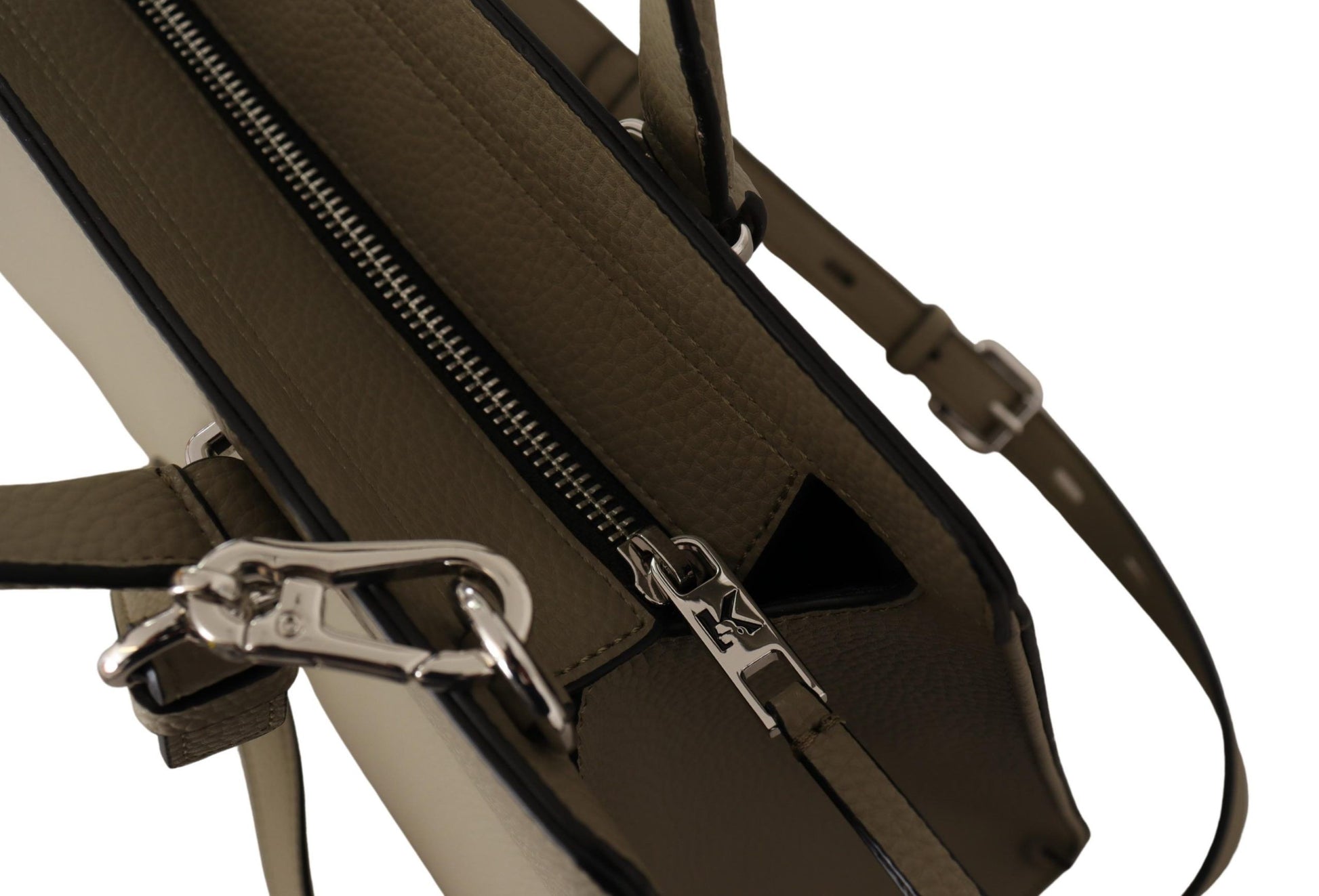 Karl Lagerfeld Enchanting Sage Green Leather Tote - ACCEXO