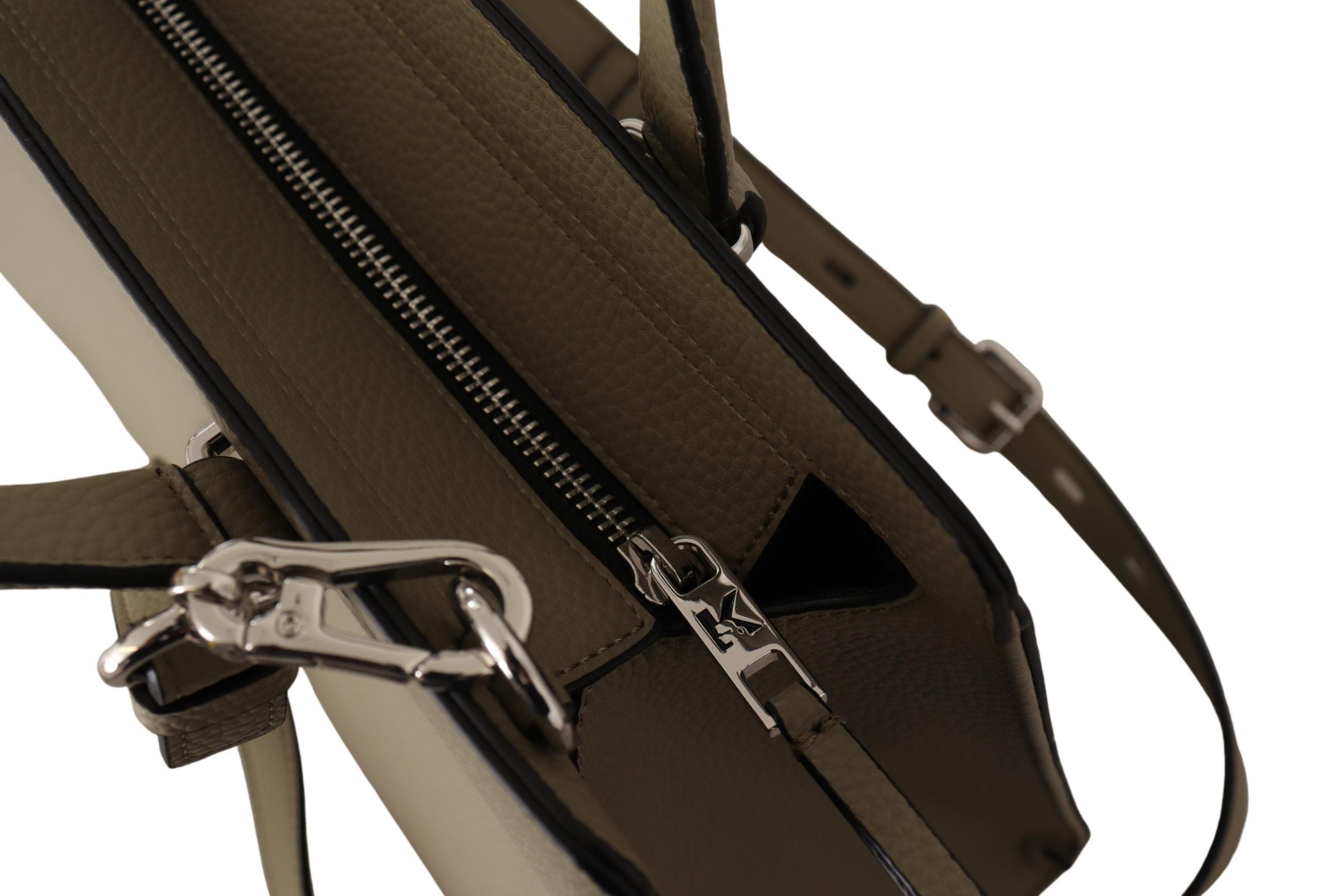 Karl Lagerfeld Enchanting Sage Green Leather Tote - ACCEXO