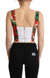 Dolce & Gabbana Elegant Red Cropped Top with Geranium Print