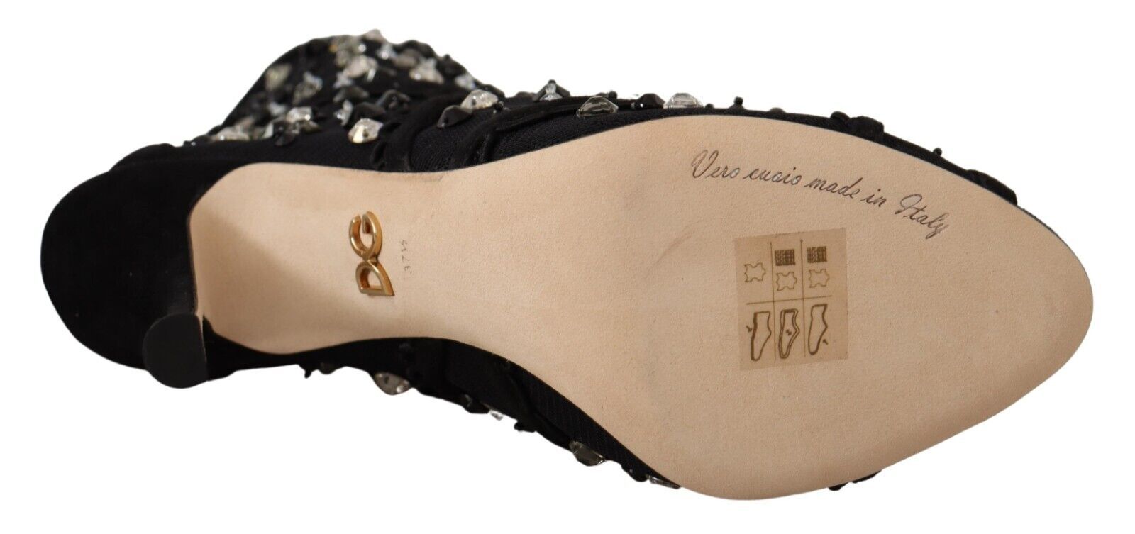 Dolce & Gabbana Embellished Crystal Short Boots - ACCEXO