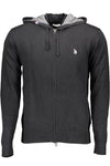 U.S. POLO ASSN. Sleek Hooded Cotton-Cashmere Zip Cardigan