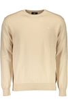 La Martina Beige Round Neck Embroidered Sweater