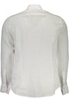 La Martina Elegant White Linen Long Sleeve Shirt