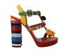 Dolce & Gabbana Multicolor Floral Ankle Strap Heels