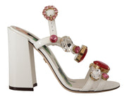 Dolce & Gabbana Keira Crystal-Embellished Ankle Strap Heels - ACCEXO
