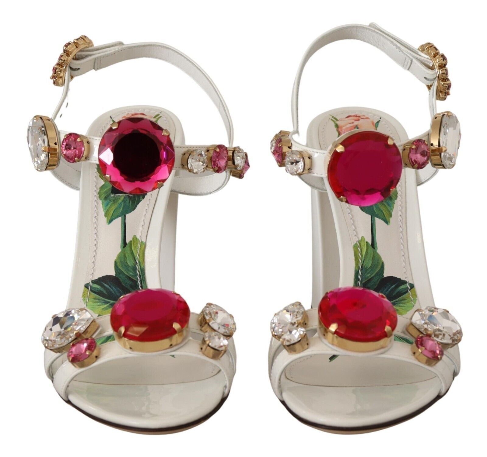 Dolce & Gabbana Keira Crystal-Embellished Ankle Strap Heels - ACCEXO
