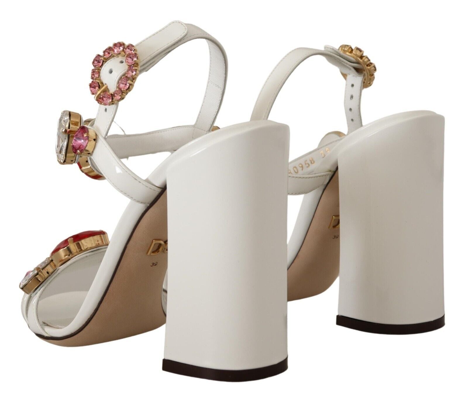 Dolce & Gabbana Keira Crystal-Embellished Ankle Strap Heels - ACCEXO