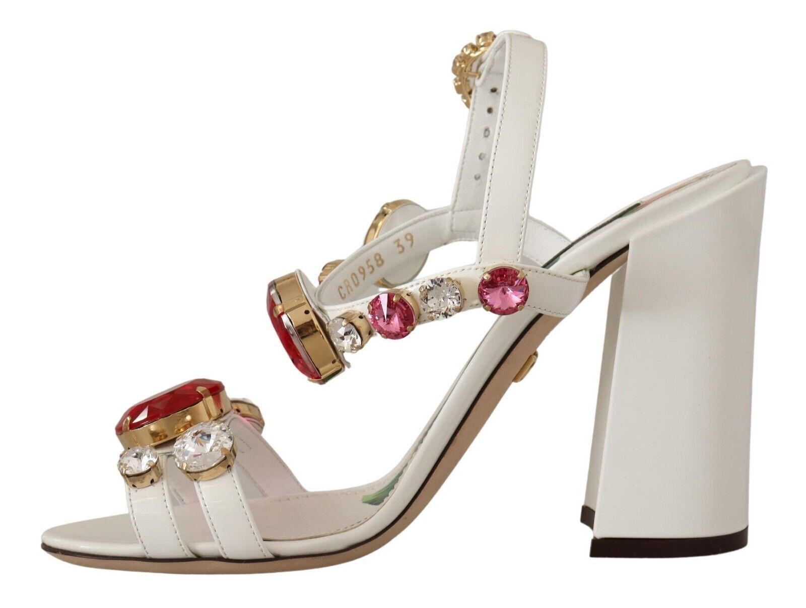 Dolce & Gabbana Keira Crystal-Embellished Ankle Strap Heels - ACCEXO