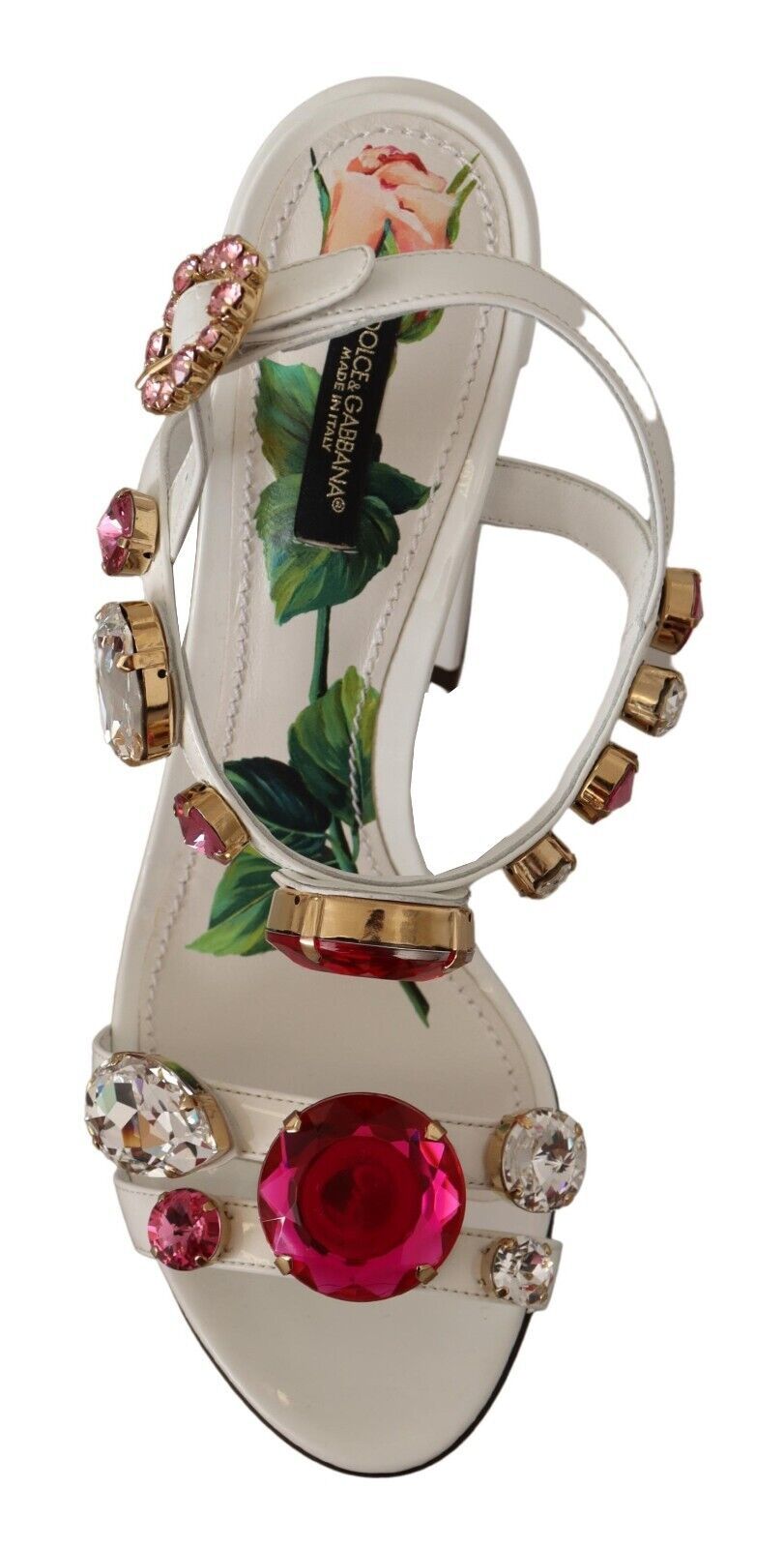 Dolce & Gabbana Keira Crystal-Embellished Ankle Strap Heels - ACCEXO