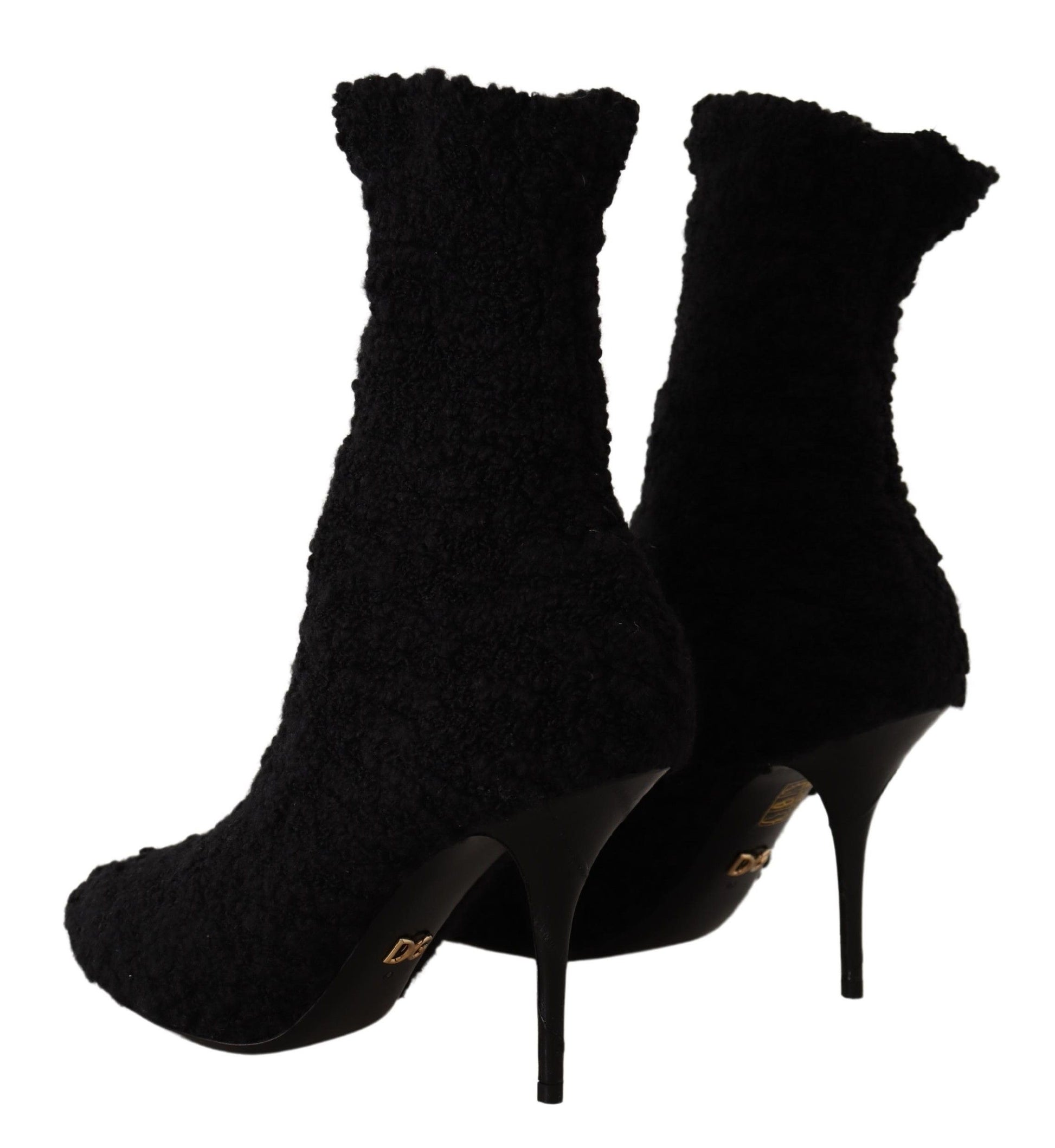 Dolce & Gabbana Elegant Black Mid-Calf Viscose Boots - ACCEXO