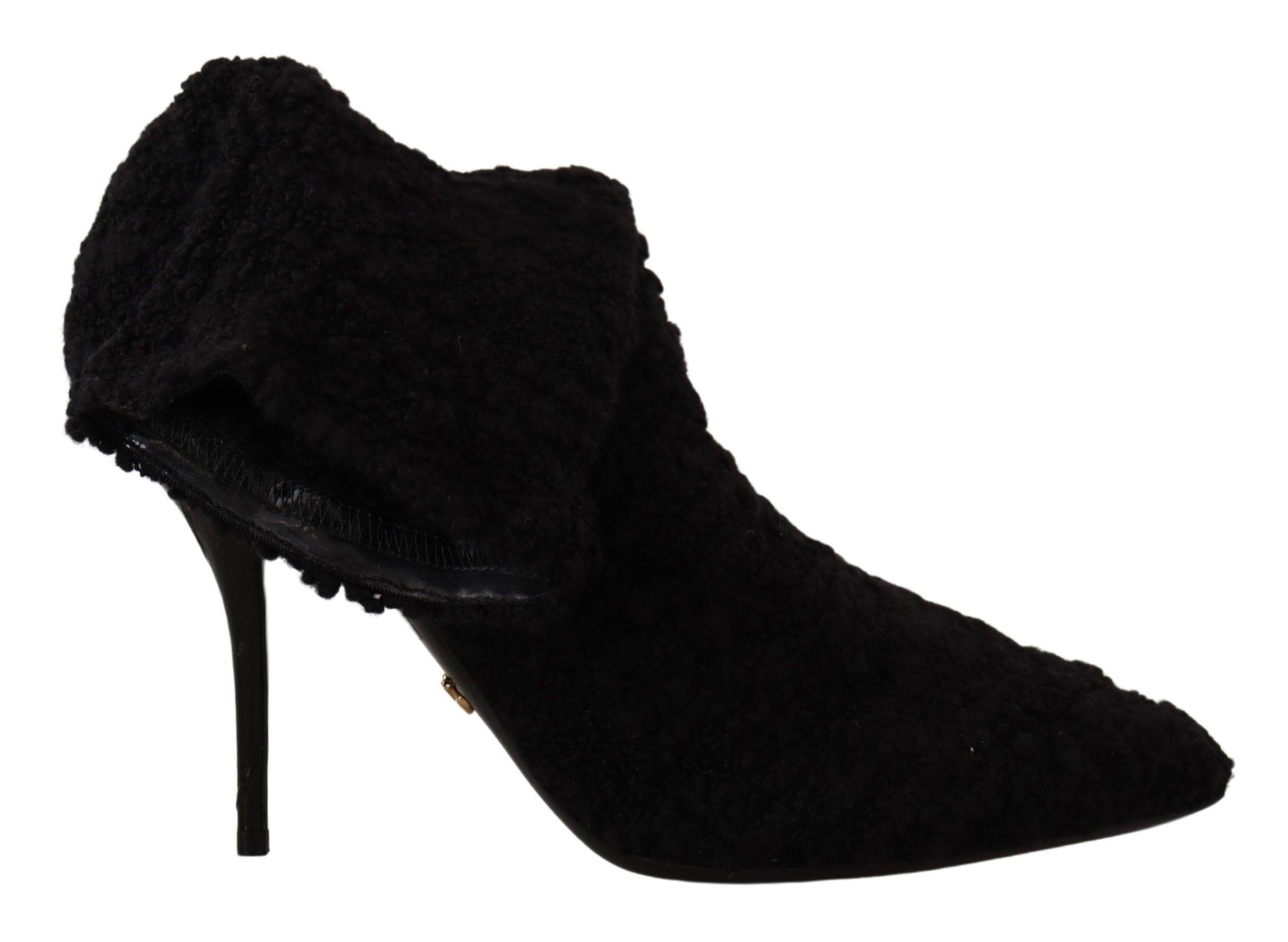 Dolce & Gabbana Elegant Black Mid-Calf Viscose Boots - ACCEXO