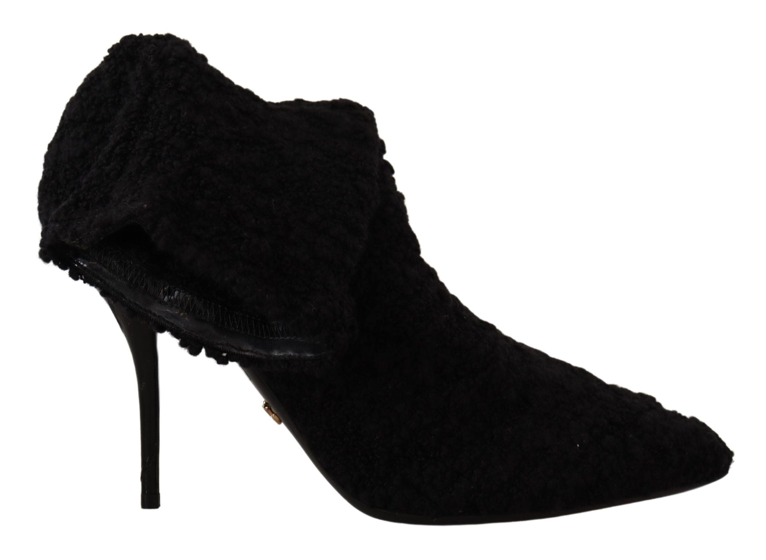 Dolce & Gabbana Elegant Black Mid-Calf Viscose Boots - ACCEXO